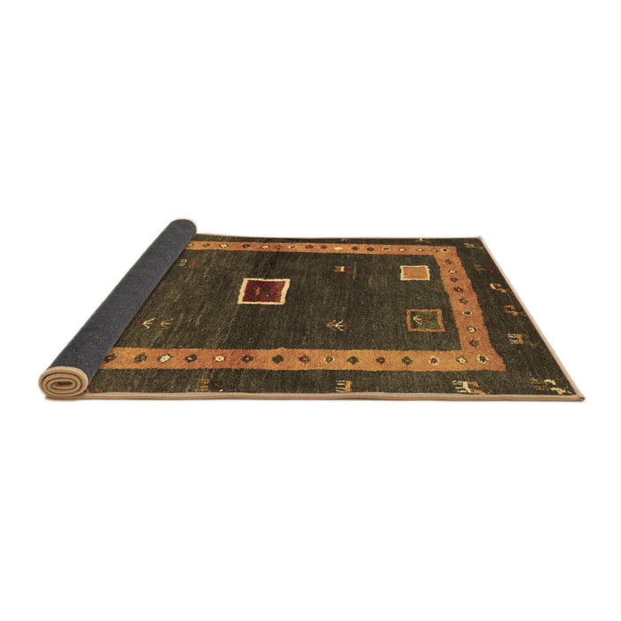 Sideview of Abstract Brown Contemporary Rug, con2883brn