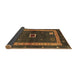 Sideview of Abstract Brown Contemporary Rug, con2883brn