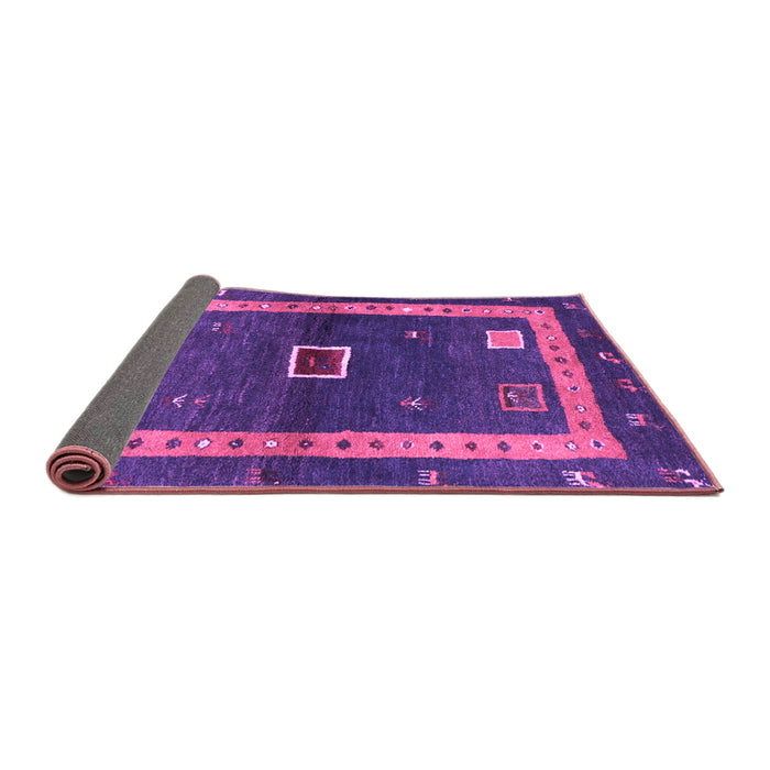 Sideview of Abstract Purple Contemporary Rug, con2883pur