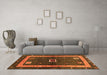 Machine Washable Abstract Orange Contemporary Area Rugs in a Living Room, wshcon2883org