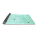 Sideview of Solid Light Blue Modern Rug, con2884lblu