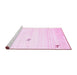 Sideview of Machine Washable Solid Pink Modern Rug, wshcon2884pnk
