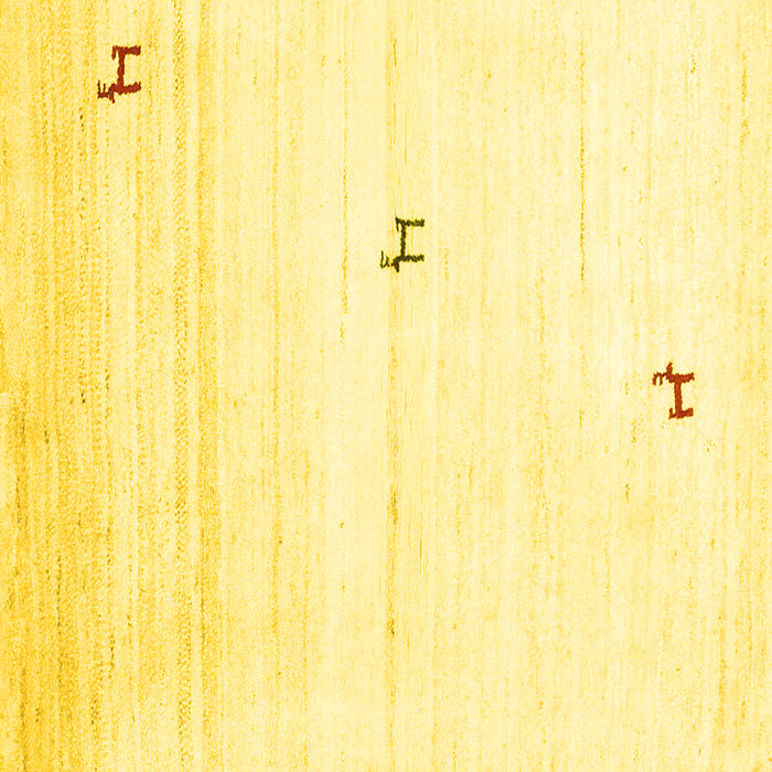 Square Solid Yellow Modern Rug, con2884yw