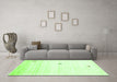 Machine Washable Solid Green Modern Area Rugs in a Living Room,, wshcon2884grn
