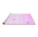 Sideview of Machine Washable Solid Purple Modern Area Rugs, wshcon2884pur