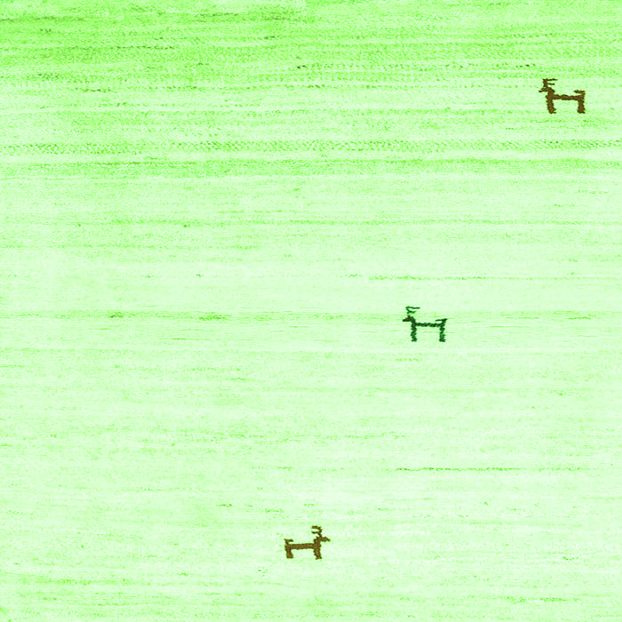 Serging Thickness of Solid Green Modern Rug, con2884grn