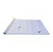 Sideview of Machine Washable Solid Blue Modern Rug, wshcon2884blu