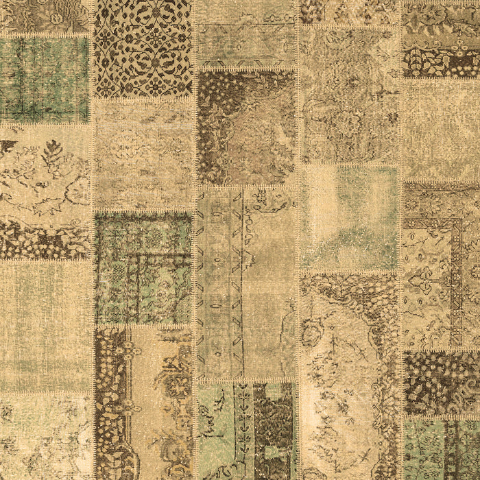 Patchwork Brown Transitional Rug, con2885brn