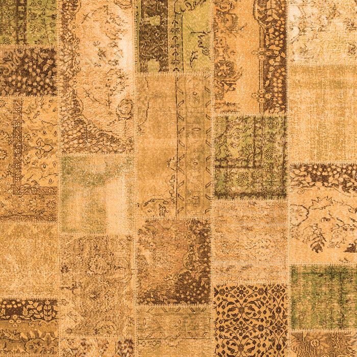 Serging Thickness of Machine Washable Patchwork Orange Transitional Area Rugs, wshcon2885org