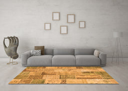 Machine Washable Patchwork Orange Transitional Area Rugs in a Living Room, wshcon2885org