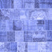 Square Patchwork Blue Transitional Rug, con2885blu