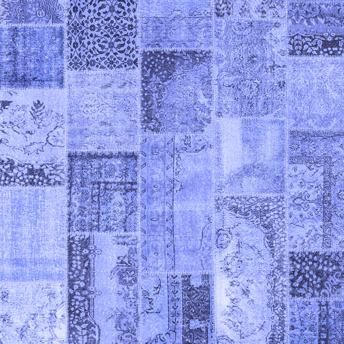 Patchwork Blue Transitional Rug, con2885blu