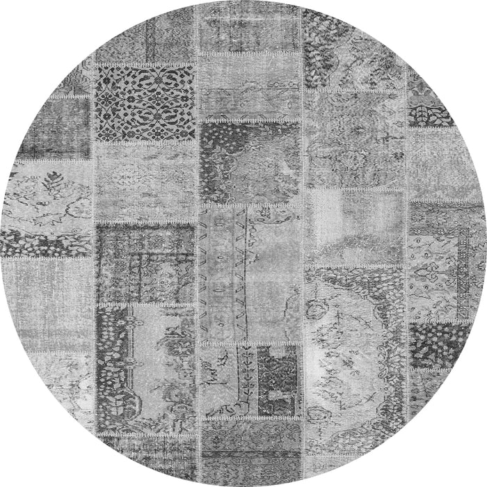 Square Patchwork Gray Transitional Rug, con2885gry