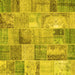 Square Patchwork Yellow Transitional Rug, con2885yw