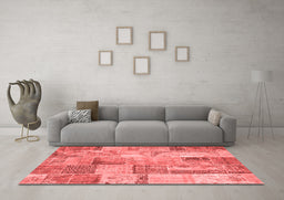 Transitional Red Washable Rugs
