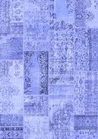 Patchwork Blue Transitional Rug, con2886blu