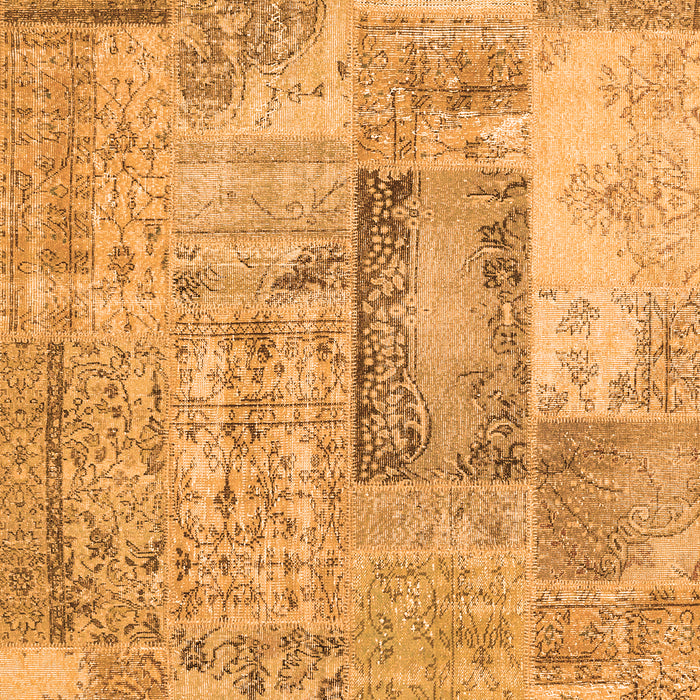 Serging Thickness of Machine Washable Patchwork Orange Transitional Area Rugs, wshcon2886org