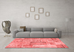 Transitional Red Washable Rugs
