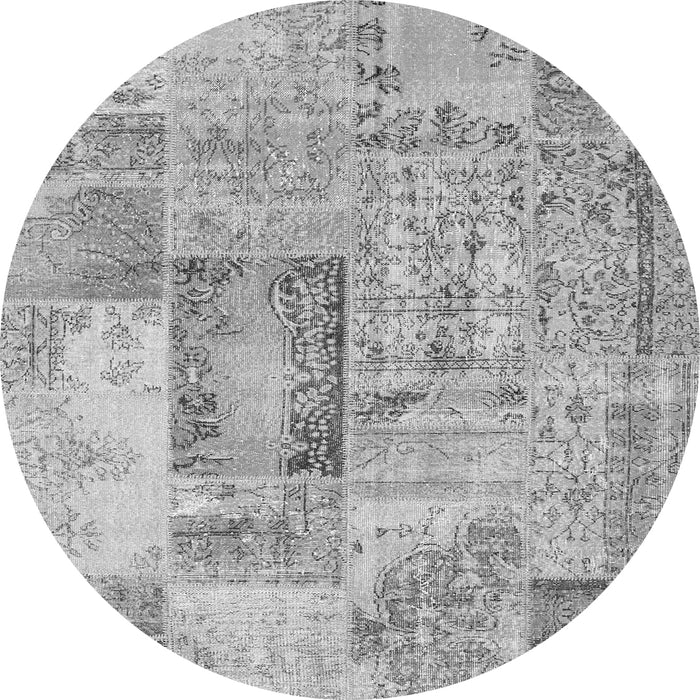Square Patchwork Gray Transitional Rug, con2886gry