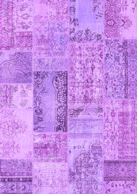 Patchwork Purple Transitional Rug, con2886pur