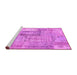 Sideview of Machine Washable Patchwork Pink Transitional Rug, wshcon2886pnk