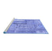 Sideview of Machine Washable Patchwork Blue Transitional Rug, wshcon2886blu