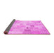 Sideview of Patchwork Pink Transitional Rug, con2887pnk