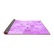 Sideview of Patchwork Purple Transitional Rug, con2887pur