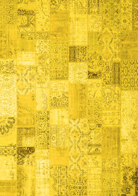 Patchwork Yellow Transitional Rug, con2887yw