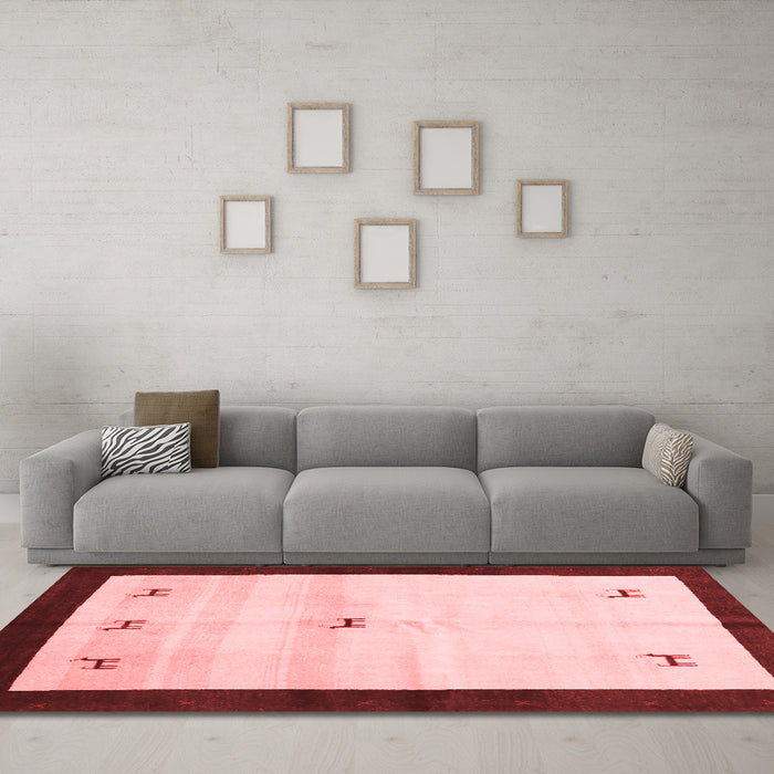Modern Red Washable Rugs