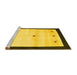 Sideview of Machine Washable Solid Yellow Modern Rug, wshcon2888yw