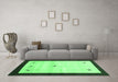 Machine Washable Solid Emerald Green Modern Area Rugs in a Living Room,, wshcon2888emgrn