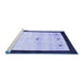 Sideview of Machine Washable Solid Blue Modern Rug, wshcon2888blu