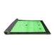 Sideview of Solid Emerald Green Modern Rug, con2888emgrn