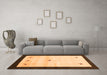 Machine Washable Solid Orange Modern Area Rugs in a Living Room, wshcon2888org