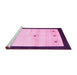 Sideview of Machine Washable Solid Pink Modern Rug, wshcon2888pnk