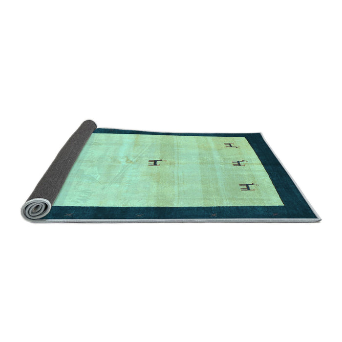 Sideview of Solid Light Blue Modern Rug, con2888lblu