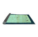 Sideview of Solid Light Blue Modern Rug, con2888lblu