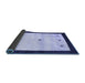 Sideview of Solid Blue Modern Rug, con2888blu