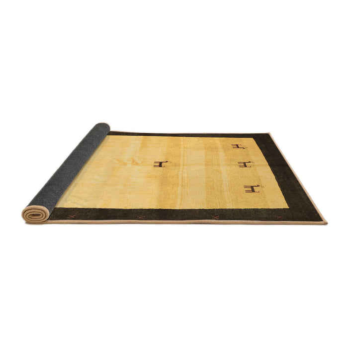 Sideview of Solid Brown Modern Rug, con2888brn