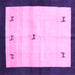 Square Machine Washable Solid Purple Modern Area Rugs, wshcon2888pur