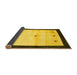 Sideview of Solid Yellow Modern Rug, con2888yw