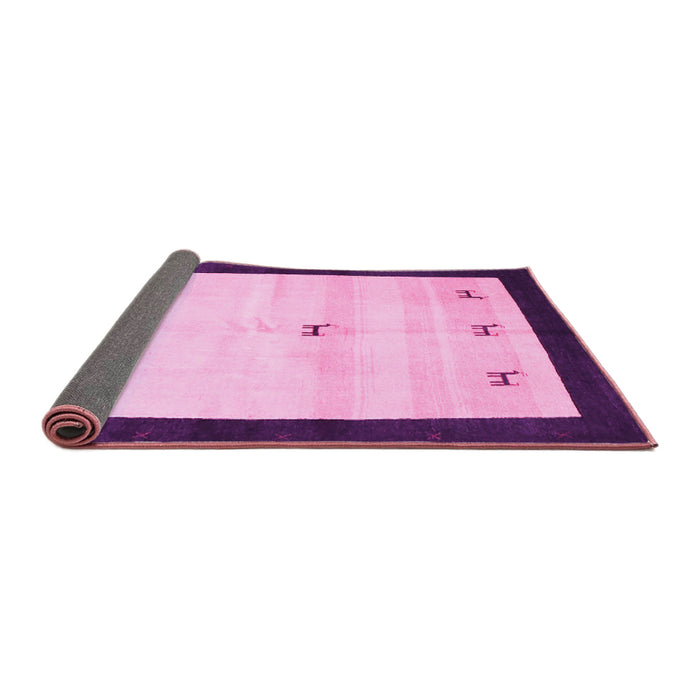 Sideview of Solid Pink Modern Rug, con2888pnk