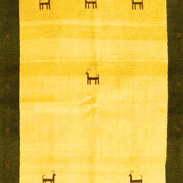 Solid Yellow Modern Rug, con2888yw