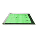 Sideview of Machine Washable Solid Emerald Green Modern Area Rugs, wshcon2888emgrn