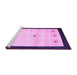 Sideview of Machine Washable Solid Purple Modern Area Rugs, wshcon2888pur