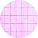 Round Solid Purple Modern Rug, con2889pur