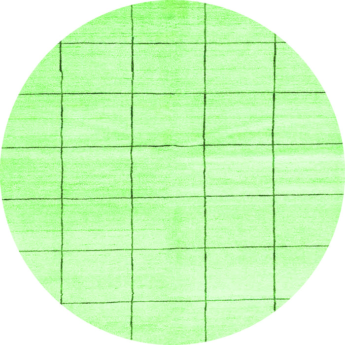 Square Solid Green Modern Rug, con2889grn