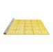 Sideview of Machine Washable Solid Yellow Modern Rug, wshcon2889yw