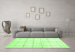 Machine Washable Solid Green Modern Area Rugs in a Living Room,, wshcon2889grn